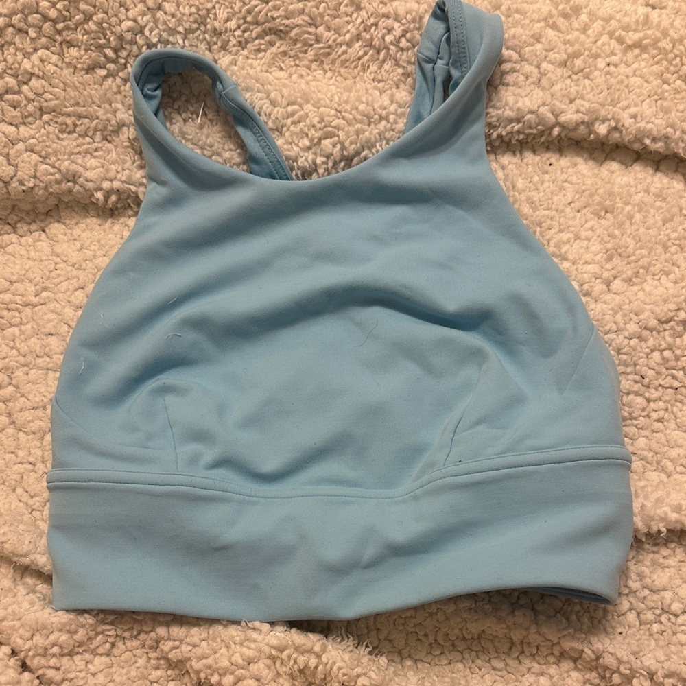 Lululemon Athletica Sky Blue Sports Bra (small stain on side no padding included